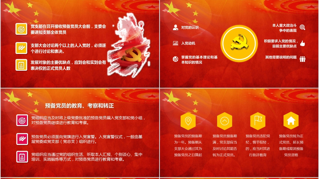 发展党员工作手册PPT党课 发展党员工作手册PPT党课