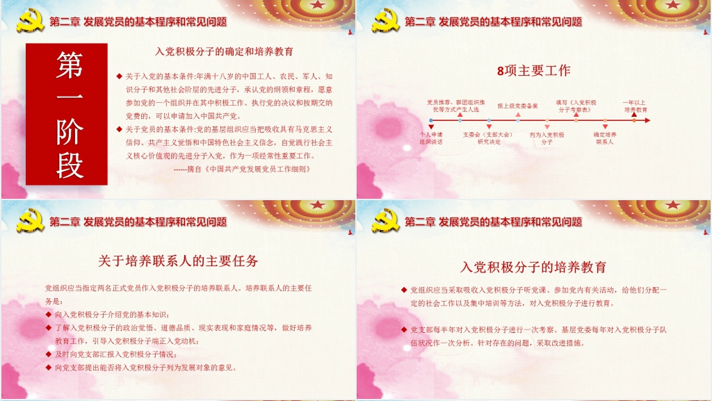 党员发展对象流程培训PPT党课 党员发展对象流程培训PPT党课