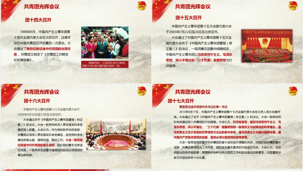 共青团光辉历史PPT党课 共青团光辉历史PPT党课