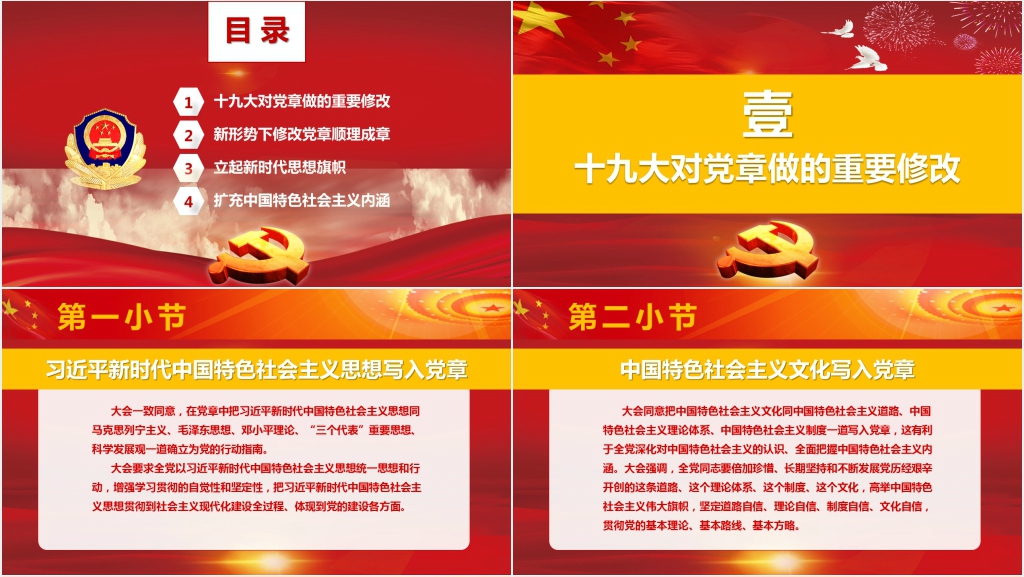 党代会修改后新党章学习PPT党课 党代会修改后新党章学习PPT党课