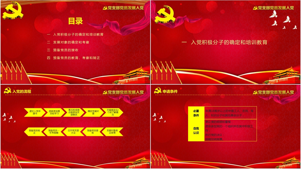 最新党员发展入党流程培训PPT党课 最新党员发展入党流程培训PPT党课