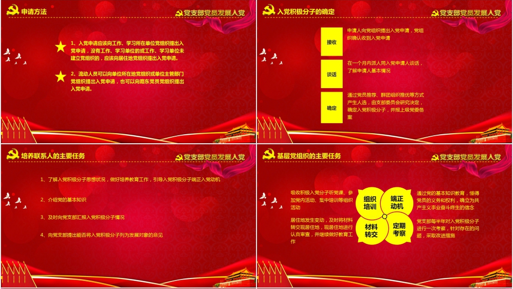最新党员发展入党流程培训PPT党课 最新党员发展入党流程培训PPT党课