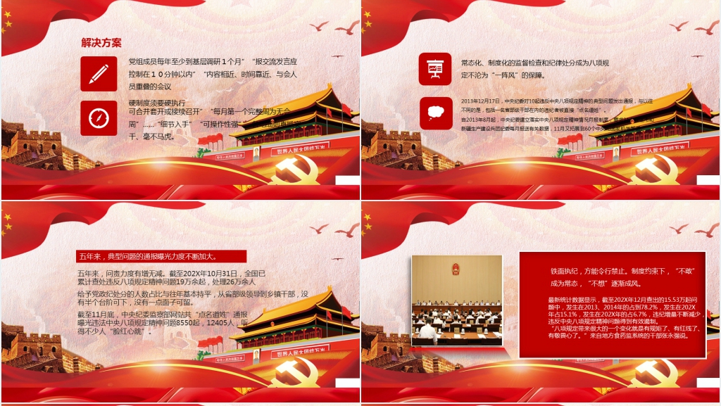 “八项规定”出台五周年党建PPT党课 “八项规定”出台五周年党建PPT党课