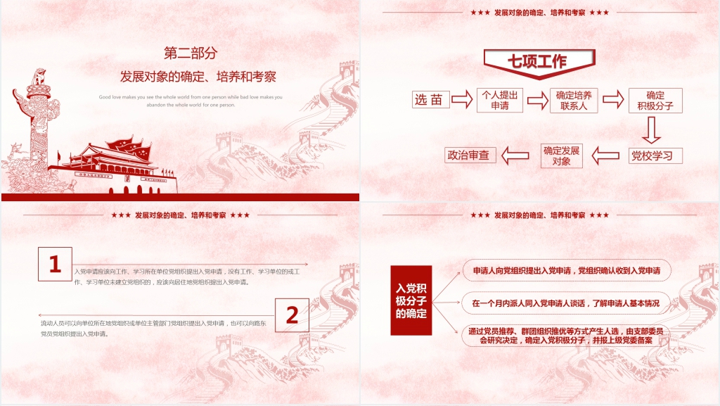 发展党员入党流程党课PPT党课 发展党员入党流程党课PPT党课