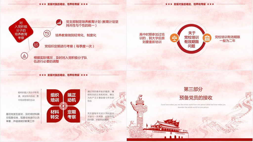 发展党员入党流程党课PPT党课 发展党员入党流程党课PPT党课