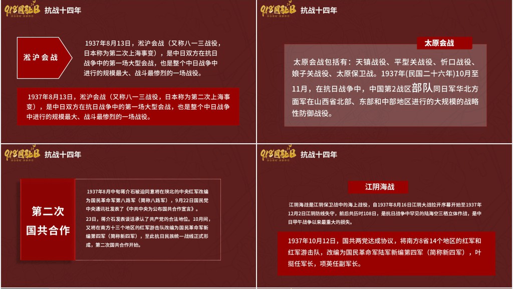 九一八勿忘国耻铭记历史主题PPT 九一八勿忘国耻铭记历史主题PPT