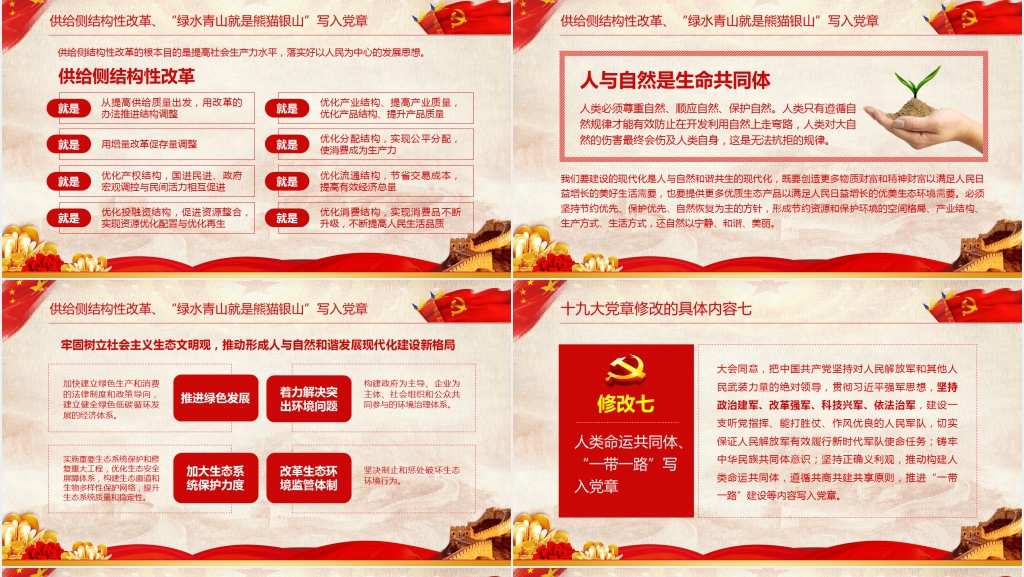 十九党章修改的主要内容PPT党课 十九党章修改的主要内容PPT党课