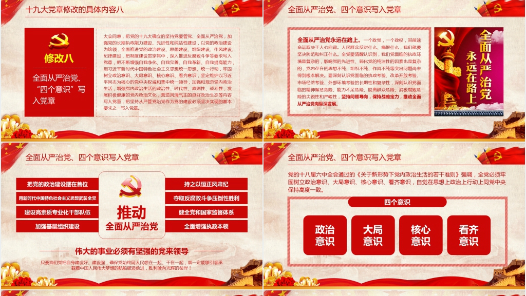 十九党章修改的主要内容PPT党课 十九党章修改的主要内容PPT党课
