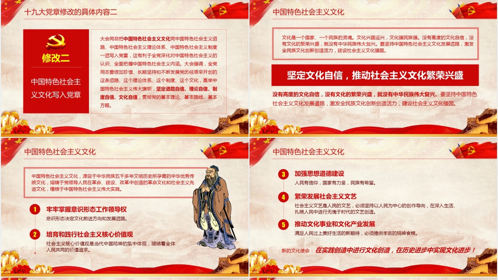 十九党章修改的主要内容PPT党课 十九党章修改的主要内容PPT党课