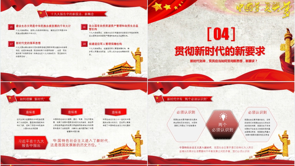 新时代新征程新篇章PPT党课 新时代新征程新篇章PPT党课