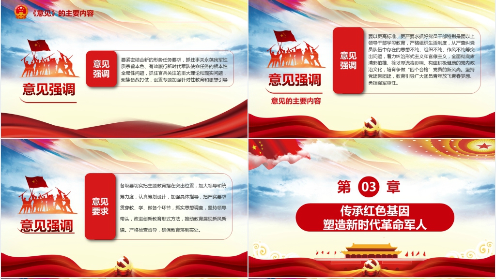 在全军开展传承红色基因担当强军重任主题教育PPT党课