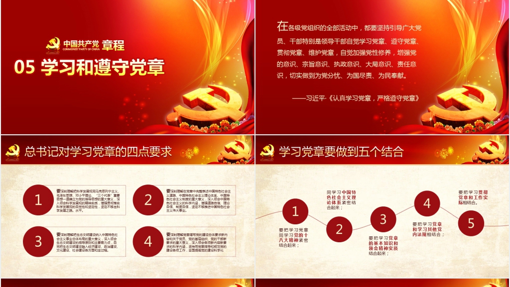 中国共产党新章程解读PPT党课 中国共产党新章程解读PPT党课