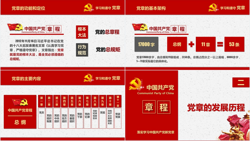 中国共产党新章程学习展示PPT 中国共产党新章程学习展示PPT