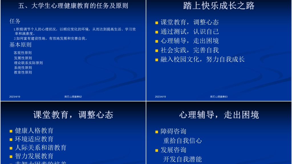 大学生心理健康教育课程PPT课件 大学生心理健康教育课程PPT课件