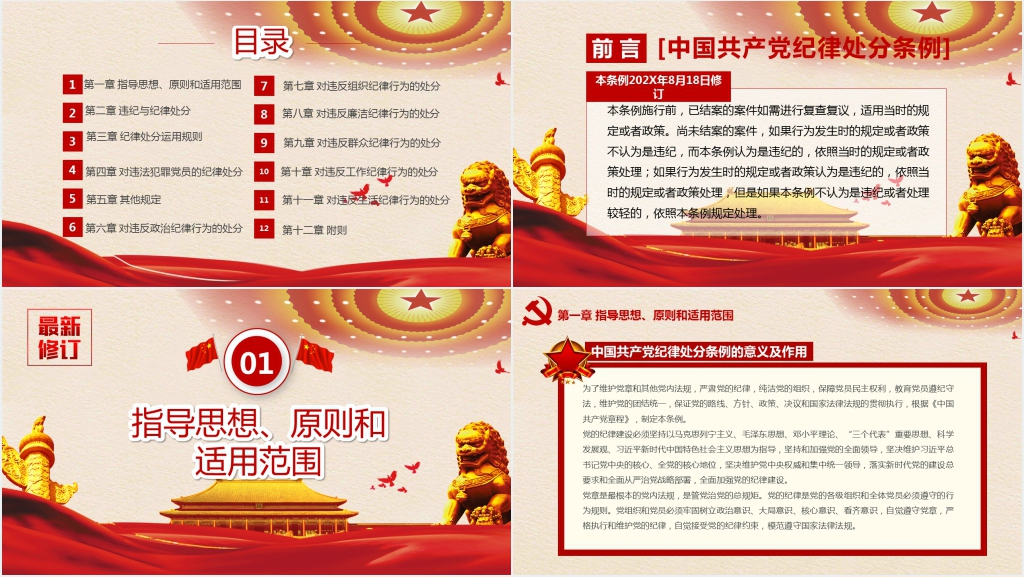 党员纪律处分条例PPT党课 党员纪律处分条例PPT党课
