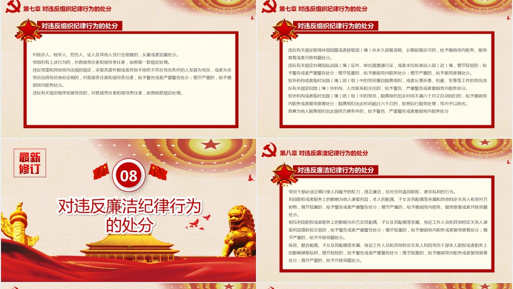 党员纪律处分条例PPT党课 党员纪律处分条例PPT党课