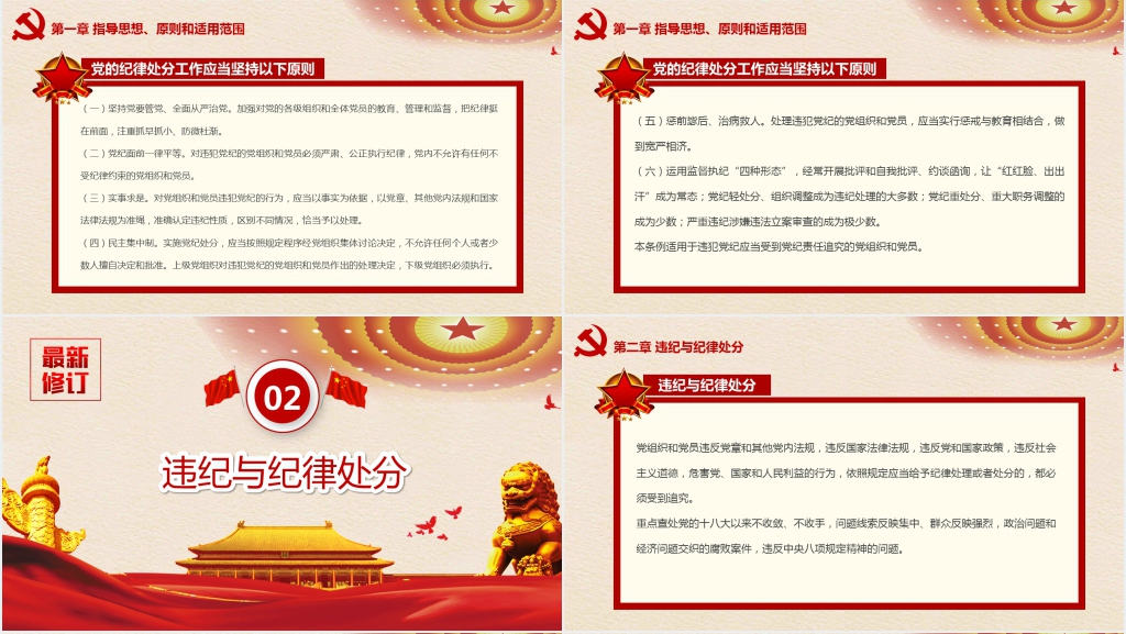 党员纪律处分条例PPT党课 党员纪律处分条例PPT党课