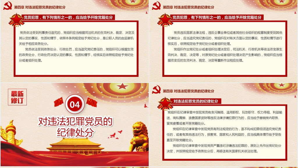党员纪律处分条例PPT党课 党员纪律处分条例PPT党课