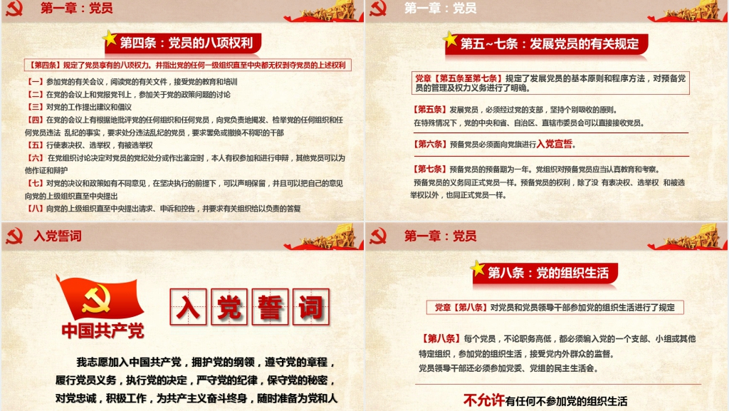 章程党章党规学习解读PPT党课 章程党章党规学习解读PPT党课