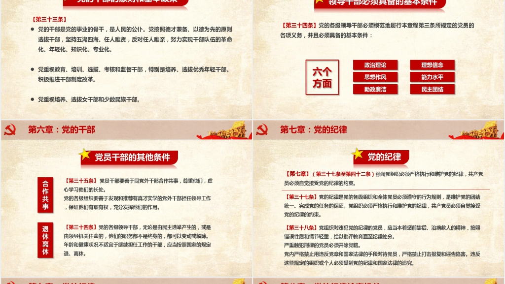 章程党章党规学习解读PPT党课 章程党章党规学习解读PPT党课
