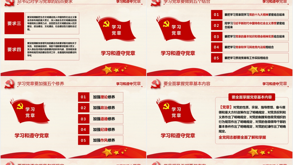 党章程解读介绍党章的发展厉程讲解PPT党课 党章程解读介绍党章的发展厉程讲解PPT党课
