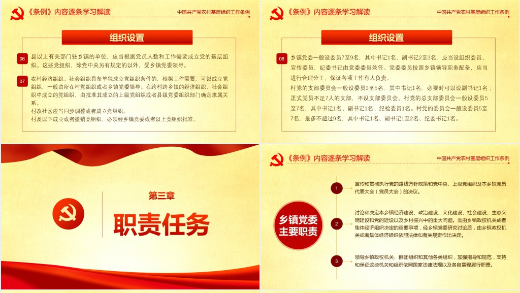 党政风农村基层党组织工作条例的主要内容解读PPT党课 党政风农村基层党组织工作条例的主要内容解读PPT党课