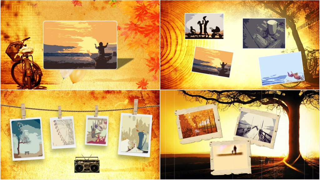 纪念父亲节PPT相册模板