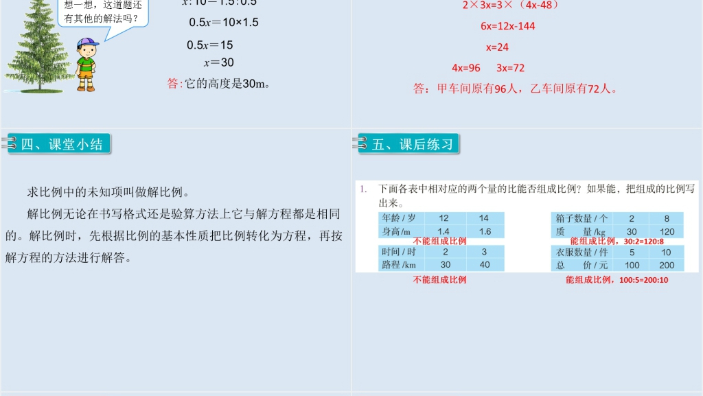 六年级数学下册第4单元比例1.比例的意义和基本性质第3课时解比例PPT课件 六年级数学下册第4单元比例1.比例的意义和基本性质第3课时解比例PPT课件