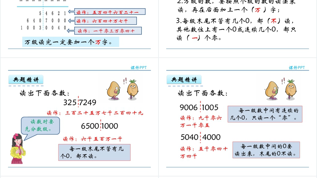人教实验版四年级数学上册第1单元大数的认识1认读亿以内的数教学PPT课件 人教实验版四年级数学上册第1单元大数的认识1认读亿以内的数教学PPT课件