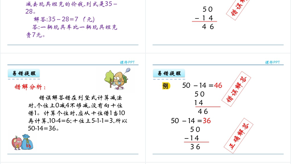 人教实验版二年级数学上册第2单元100以内的加法和减法(二)4退位减PPT课件 人教实验版二年级数学上册第2单元100以内的加法和减法(二)4退位减PPT课件