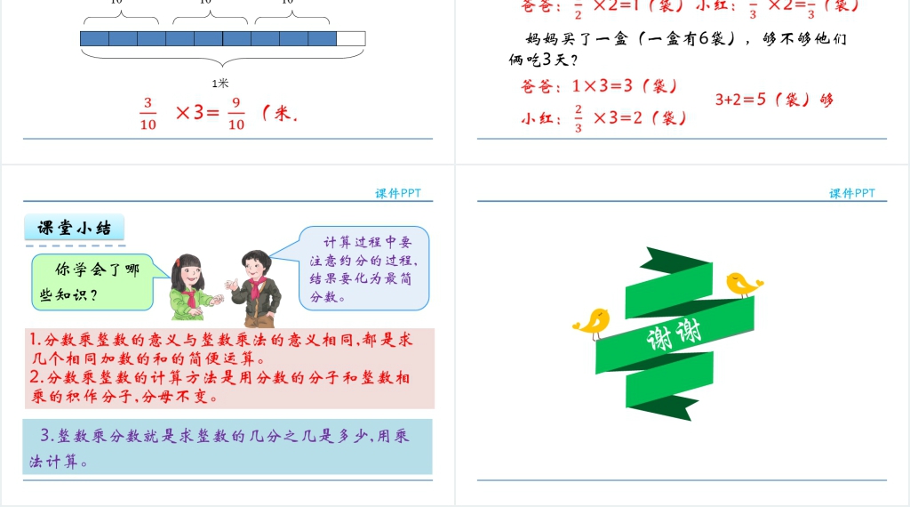 人教版六年级数学上册第1单元分数乘法1分数乘整数PPT课件 人教版六年级数学上册第1单元分数乘法1分数乘整数PPT课件