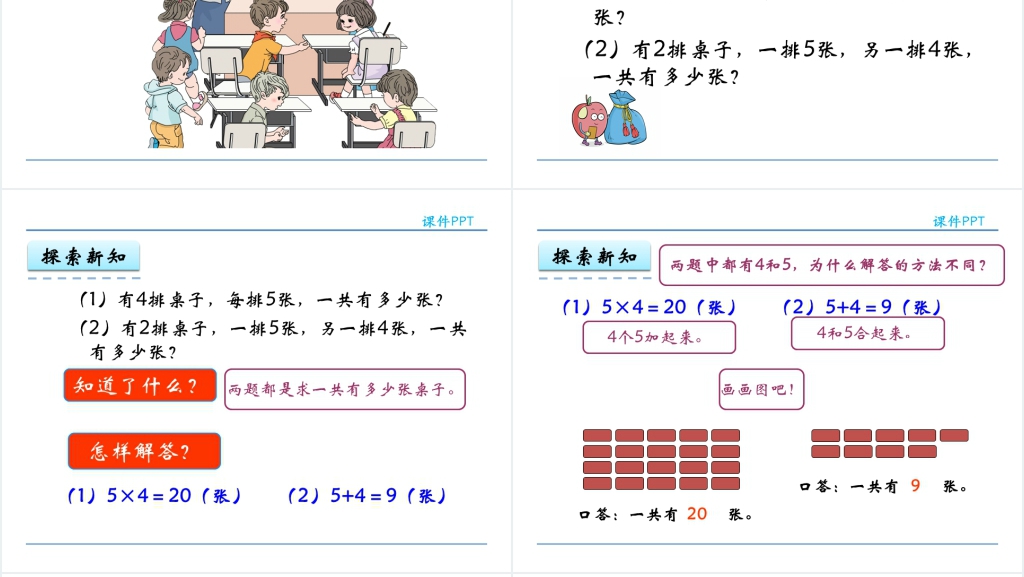 人教实验版二年级数学上册第4单元表内乘法(一)6解决问题PPT课件 人教实验版二年级数学上册第4单元表内乘法(一)6解决问题PPT课件