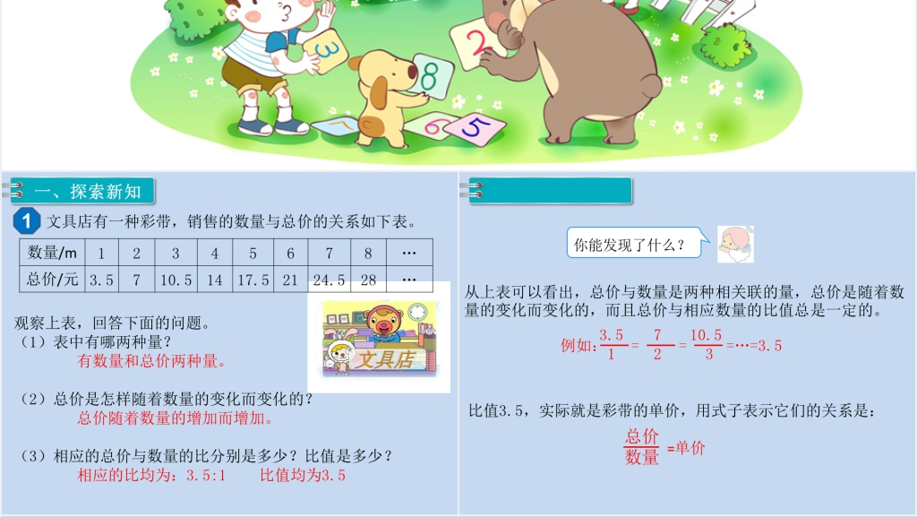 六年级数学下册第4单元比例2.正比例和反比例第1课时正比例PPT课件 六年级数学下册第4单元比例2.正比例和反比例第1课时正比例PPT课件