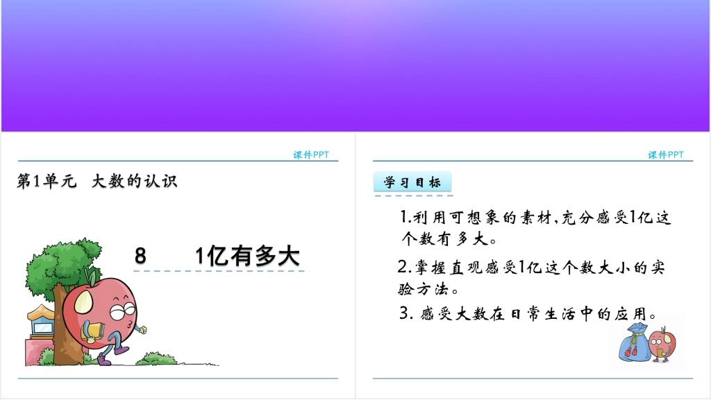 人教实验版四年级数学上册第1单元大数的认识.1亿有多大PPT课件 人教实验版四年级数学上册第1单元大数的认识.1亿有多大PPT课件