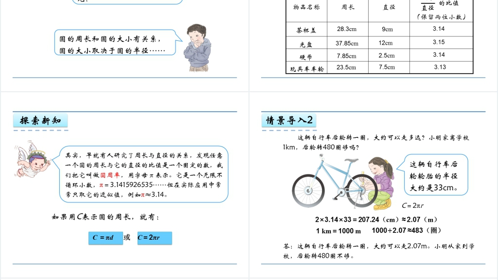 人教版六年级数学上册第5单元圆2圆的周长PPT课件 人教版六年级数学上册第5单元圆2圆的周长PPT课件