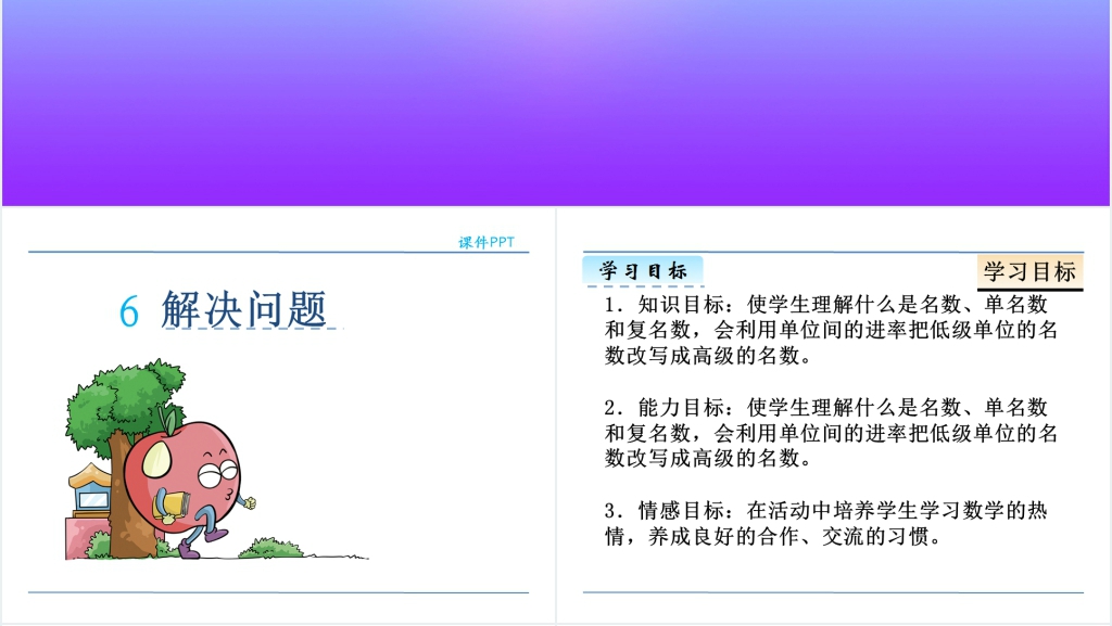 小学四年级数学下册第6节解决问题PPT课件 小学四年级数学下册第6节解决问题PPT课件