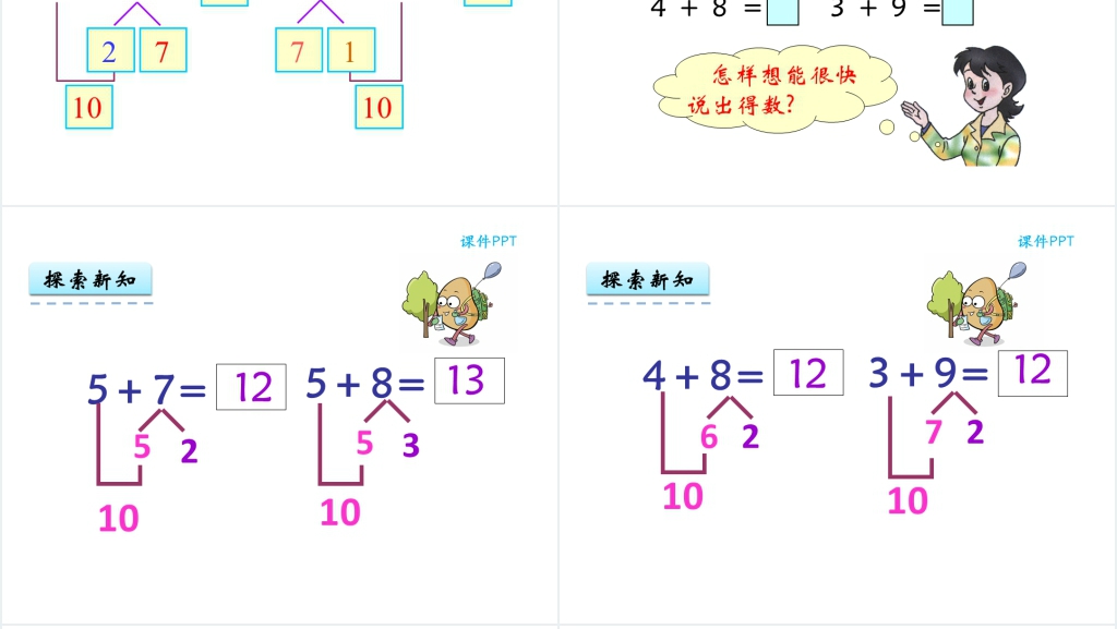 人教实验版一年级数学上册第8单元20以内的进位加法5、4、3、2加几PPT课件 人教实验版一年级数学上册第8单元20以内的进位加法5、4、3、2加几PPT课件