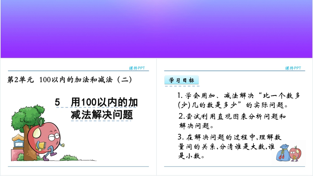 人教实验版二年级数学上册第2单元100以内的加法和减法(二)5用100以内的加减法解决问题PPT课件 人教实验版二年级数学上册第2单元100以内的加法和减法(二)5用100以内的加减法解决问题PPT课件