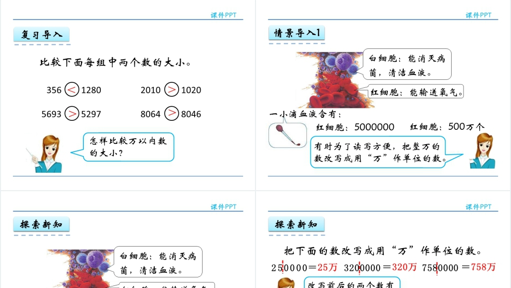 人教实验版四年级数学上册第1单元大数的认识4亿以内数的改写PPT课件 人教实验版四年级数学上册第1单元大数的认识4亿以内数的改写PPT课件