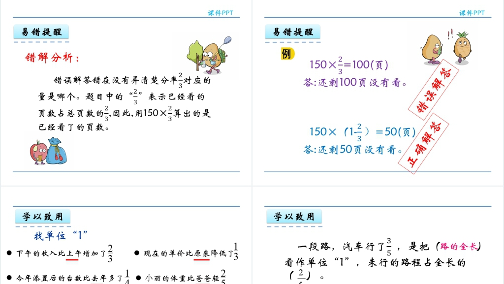 人教版六年级数学上册第1单元分数乘法4解决问题PPT课件 人教版六年级数学上册第1单元分数乘法4解决问题PPT课件