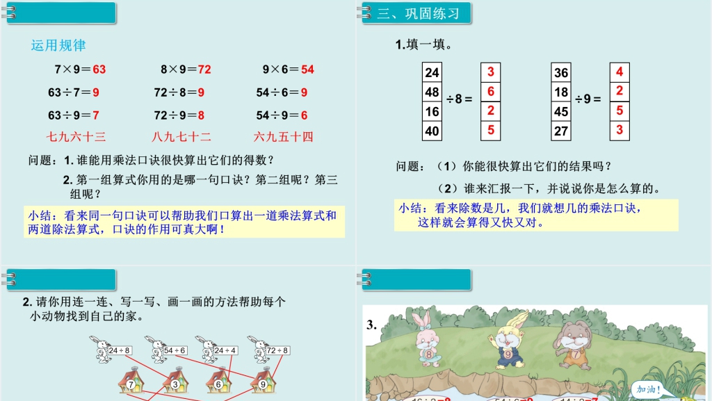 人教版用9的乘法口诀求商PPT课件 人教版用9的乘法口诀求商PPT课件