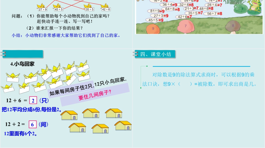 人教版用9的乘法口诀求商PPT课件 人教版用9的乘法口诀求商PPT课件