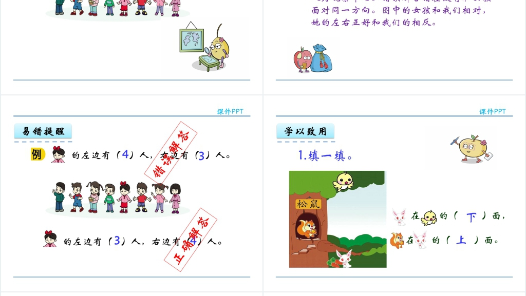 人教实验版一年级数学上册第2单元位置位置PPT课件 人教实验版一年级数学上册第2单元位置位置PPT课件