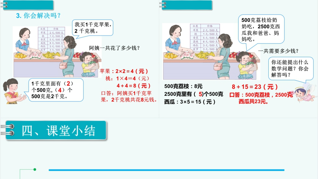 小学二年级数学下册克和千克解决问题(2)PPT课件 小学二年级数学下册克和千克解决问题(2)PPT课件