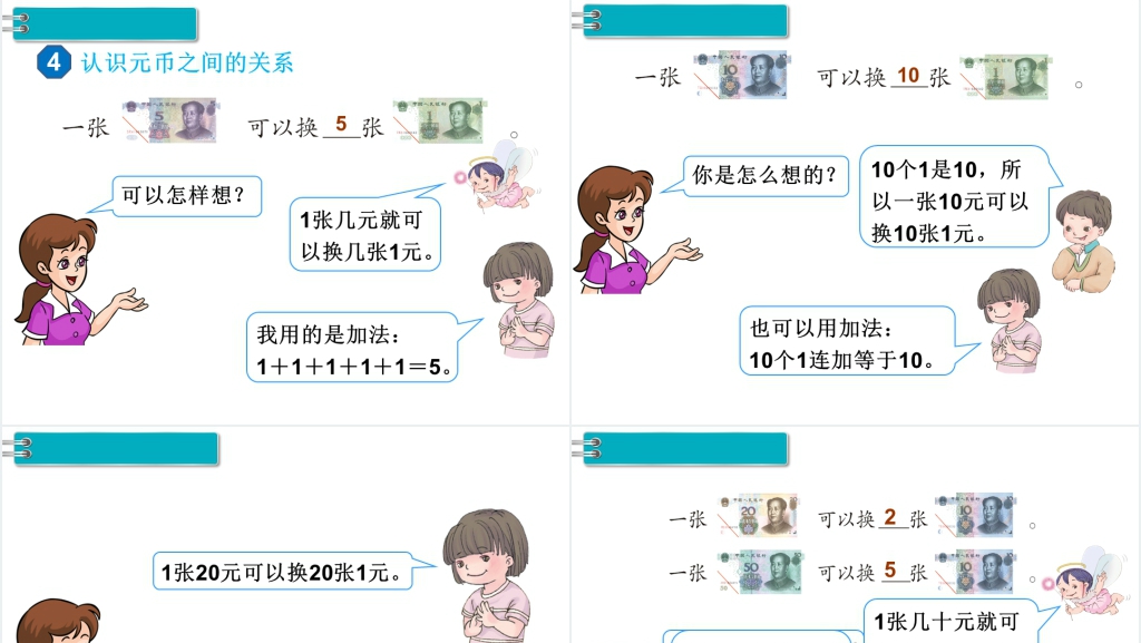 一年级数学下册第5单元认识人民币第2课时认识人民币(2)PPT课件 一年级数学下册第5单元认识人民币第2课时认识人民币(2)PPT课件
