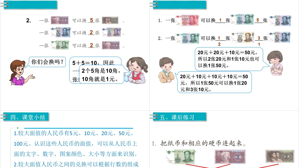 一年级数学下册第5单元认识人民币第2课时认识人民币(2)PPT课件 一年级数学下册第5单元认识人民币第2课时认识人民币(2)PPT课件