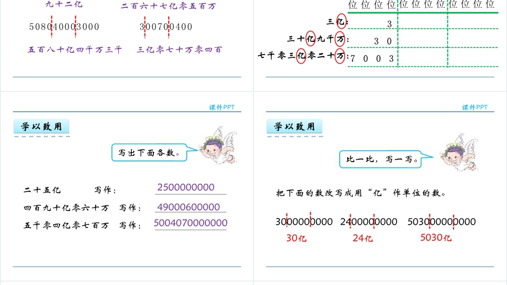 人教实验版四年级数学上册第1单元大数的认识6亿以上数的改写PPT课件 人教实验版四年级数学上册第1单元大数的认识6亿以上数的改写PPT课件