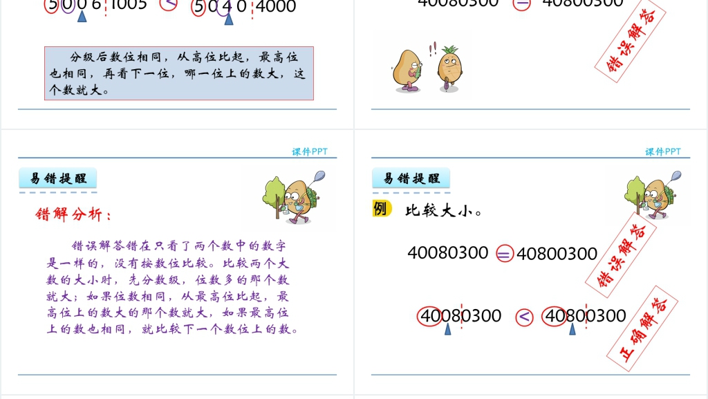 人教实验版四年级数学上册第1单元大数的认识3亿以内数的大小比较PPT课件 人教实验版四年级数学上册第1单元大数的认识3亿以内数的大小比较PPT课件