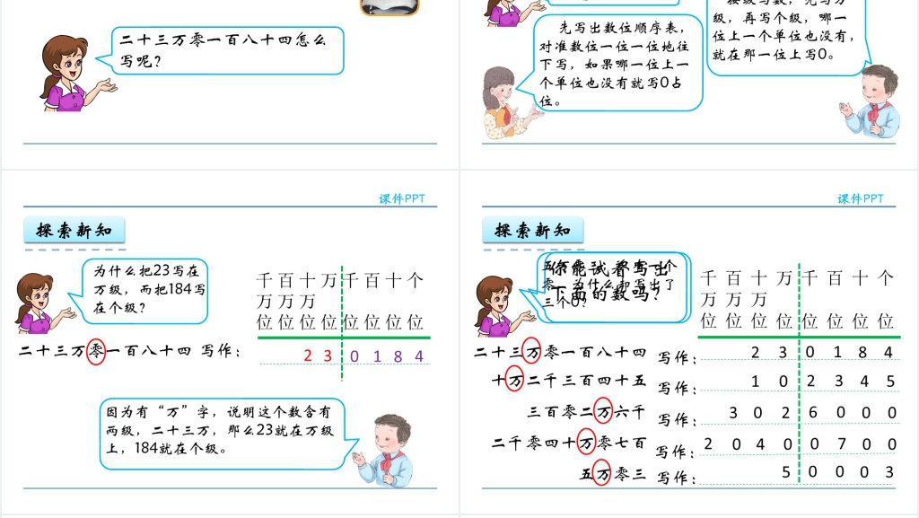 人教实验版四年级数学上册第1单元大数的认识2亿以内数的写法教学PPT课件 人教实验版四年级数学上册第1单元大数的认识2亿以内数的写法教学PPT课件
