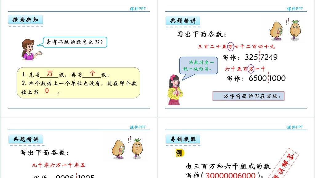 人教实验版四年级数学上册第1单元大数的认识2亿以内数的写法教学PPT课件 人教实验版四年级数学上册第1单元大数的认识2亿以内数的写法教学PPT课件